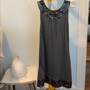 Rose Sequin Detail Shift Dress